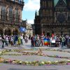 Zum 75. Jahrestag der Atombombenabwürfe auf Hiroshima und Nagasaki veranstalten Friedensgruppen eine Mahnwache auf dem historischen Bremer Marktplatz. - © Bremer Friedensforum
